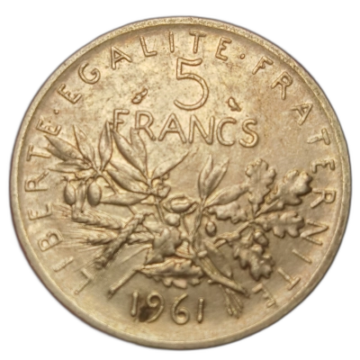5 francs 1961 pret