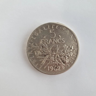 5 francs 1962 franta pret