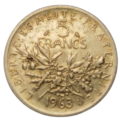 5 francs 1963 pret