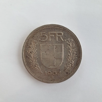5 francs 1967 Elvetia pret