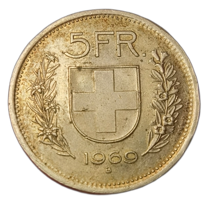 5 francs 1969 15g Argint pret