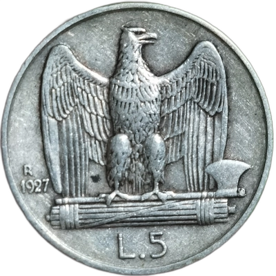moneda 5 lire 1927 italia