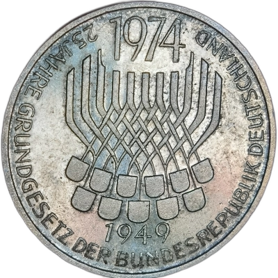 moneda 5 marks 1974