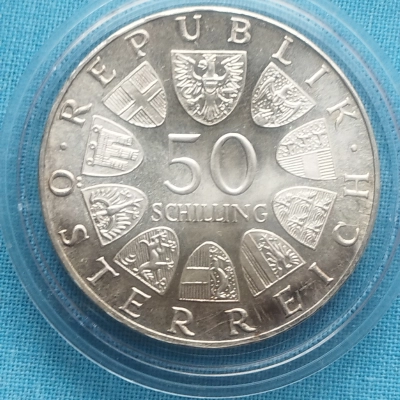 50  Silingi 1973 UNC Austria  1970