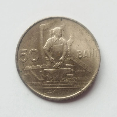50 Bani 1956 România îndoit conf foto