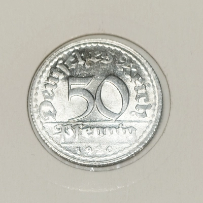 50 Pfenigi 1920 UNC Germania 