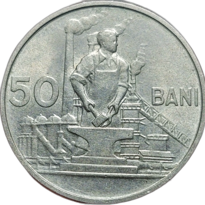 50 bani 1955 aunc