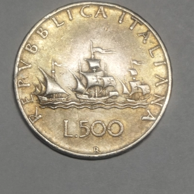 500 lire 1958 AUNC Italia 