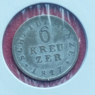 6 Kreuzer 1827  Hessen Germania 