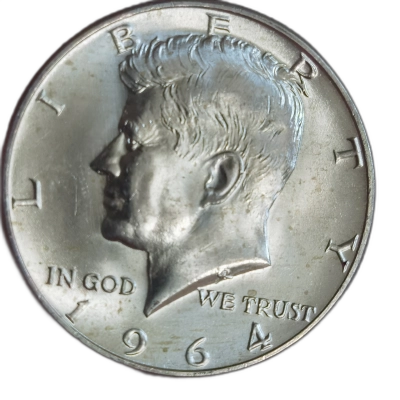 moneda Half dollar 1964
